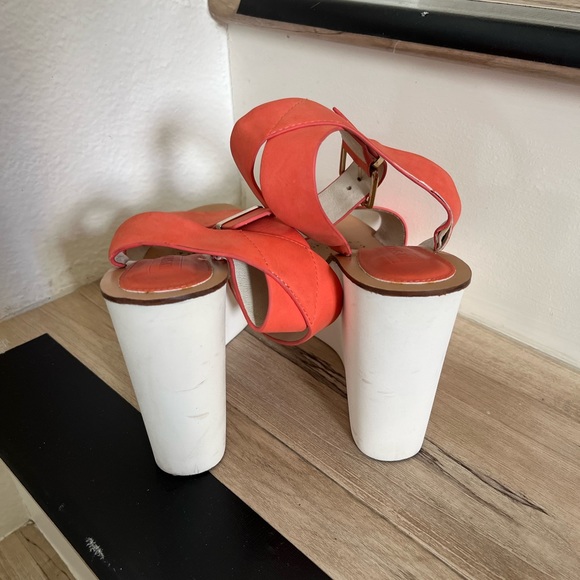 TOPSHOP Suede Platform Wedge Heels - Picture 2 of 8